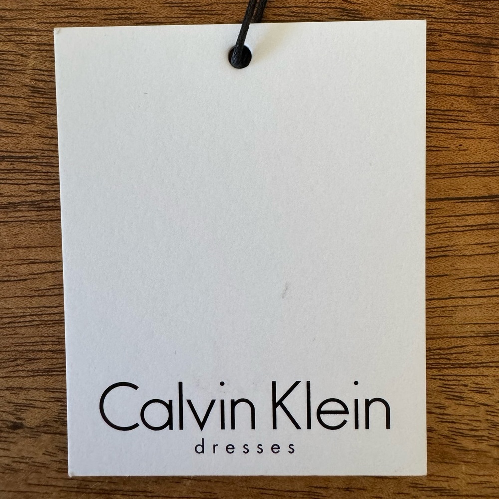 NWT | Calvin Klein | Leopard Print Chiffon Dress | Brown/Cream | Size 4 - Picture 5 of 7